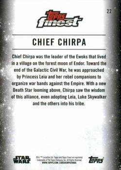 2018 Topps Finest Star Wars - Blue #22 Chief Chirpa Back