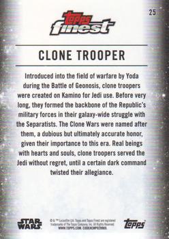 2018 Topps Finest Star Wars - Blue #25 Clone Trooper Back