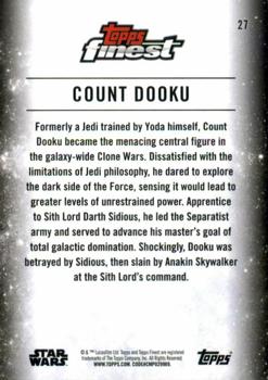 2018 Topps Finest Star Wars - Blue #27 Count Dooku Back