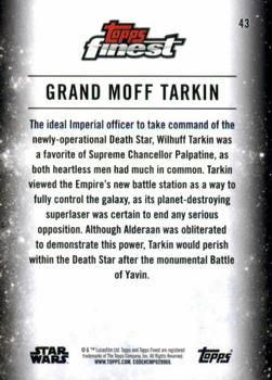2018 Topps Finest Star Wars - Blue #43 Grand Moff Tarkin Back