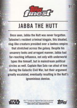 2018 Topps Finest Star Wars - Blue #51 Jabba the Hutt Back