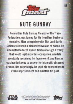 2018 Topps Finest Star Wars - Blue #66 Nute Gunray Back