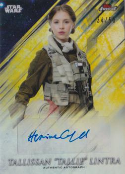 2018 Topps Finest Star Wars - Finest Autographs Gold #NNO Hermione Corfield Front