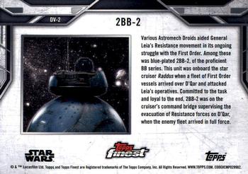 2018 Topps Finest Star Wars - Droids and Vehicles #DV-2 2BB-2 Back