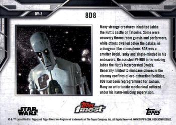 2018 Topps Finest Star Wars - Droids and Vehicles #DV-3 8D8 Back