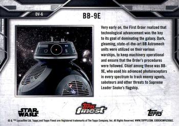 2018 Topps Finest Star Wars - Droids and Vehicles #DV-6 BB-9E Back