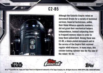 2018 Topps Finest Star Wars - Droids and Vehicles #DV-7 C2-B5 Back