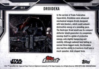 2018 Topps Finest Star Wars - Droids and Vehicles #DV-8 Droideka Back