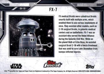 2018 Topps Finest Star Wars - Droids and Vehicles #DV-10 FX-7 Back