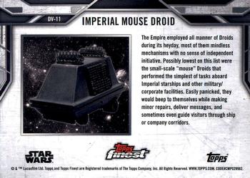 2018 Topps Finest Star Wars - Droids and Vehicles #DV-11 Imperial Mouse Droid Back