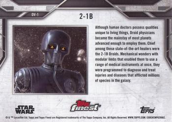 2018 Topps Finest Star Wars - Droids and Vehicles Gold #DV-1 2-1B Back
