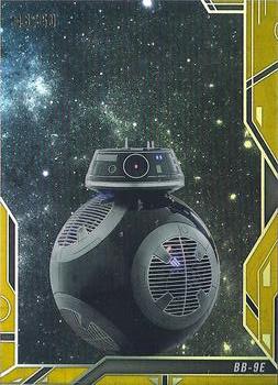 2018 Topps Finest Star Wars - Droids and Vehicles Gold #DV-6 BB-9E Front