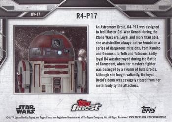 2018 Topps Finest Star Wars - Droids and Vehicles Gold #DV-17 R4-P17 Back