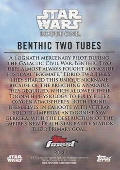 2018 Topps Finest Star Wars - Rogue One: A Star Wars Story Gold #RO-3 Benthic Two Tubes Back