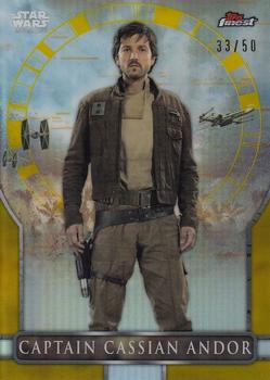 2018 Topps Finest Star Wars - Rogue One: A Star Wars Story Gold #RO-6 Captain Cassian Andor Front
