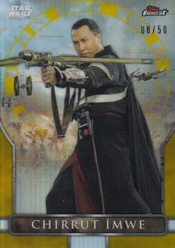 2018 Topps Finest Star Wars - Rogue One: A Star Wars Story Gold #RO-7 Chirrut Imwe Front