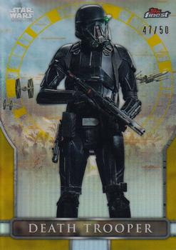 2018 Topps Finest Star Wars - Rogue One: A Star Wars Story Gold #RO-10 Death Trooper Front