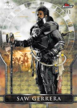 2018 Topps Finest Star Wars - Rogue One: A Star Wars Story SuperFractor #RO-19 Saw Gerrera Front