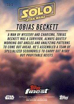 2018 Topps Finest Star Wars - Solo: A Star Wars Story #SO-3 Tobias Beckett Back