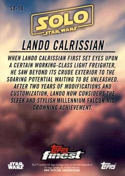 2018 Topps Finest Star Wars - Solo: A Star Wars Story #SO-10 Lando Calrissian Back