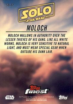 2018 Topps Finest Star Wars - Solo: A Star Wars Story #SO-12 Moloch Back