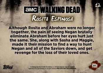 2018 Topps The Walking Dead: Hunters and the Hunted - Orange #12 Rosita Espinosa Back