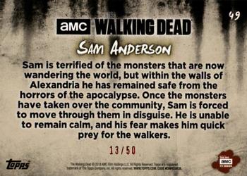 2018 Topps The Walking Dead: Hunters and the Hunted - Blue #49 Sam Anderson Back