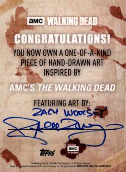 2018 Topps The Walking Dead: Hunters and the Hunted - Sketch Artists #NNO Zach Woolsey Back