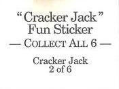 1994 Cracker Jack Fun Stickers #2 Boy & girl with puppies in a Cracker Jack wagon Back