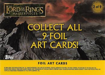 2006 Topps Lord of the Rings Masterpieces - Foil Art Cards #2 Legolas Back