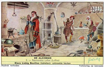 1960 Liebig De Alchemie (Alchemy) (Dutch Text) (F1722, S1725) #3 Raymondus Lullus (Lullius) Front