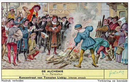 1960 Liebig De Alchemie (Alchemy) (Dutch Text) (F1722, S1725) #4 Paracelsus Front