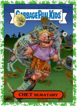 2018 Topps Garbage Pail Kids: Oh, the Horror-ible! - Puke Green #8a Chet Sematary Front