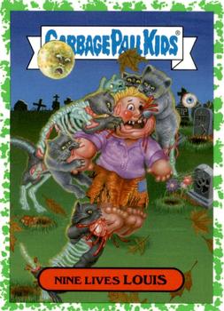 2018 Topps Garbage Pail Kids: Oh, the Horror-ible! - Puke Green #8b Nine Lives Louis Front