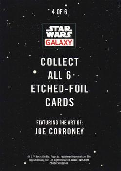 2018 Topps Star Wars Galaxy Series 8 - Etched-Foil #4 Kylo Ren / General Hux Back