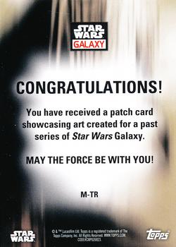 2018 Topps Star Wars Galaxy Series 8 - Art Patch Cards #M-TR Tusken Raider Back