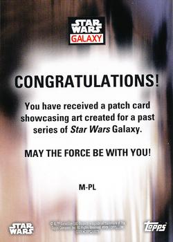2018 Topps Star Wars Galaxy Series 8 - Art Patch Cards #M-PL Princess Leia Back