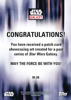 2018 Topps Star Wars Galaxy Series 8 - Art Patch Cards #M-2B 2-1B Back