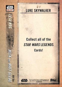 2018 Topps Star Wars Galaxy Series 8 - Legends #C-1 Luke Skywalker Back