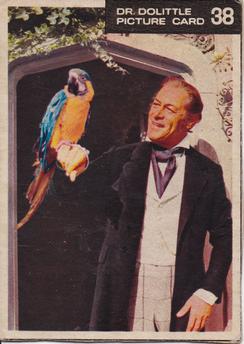 1967 Post Cereal Dr. Dolittle #38 Dr. Dolittle Holding Parrot Front