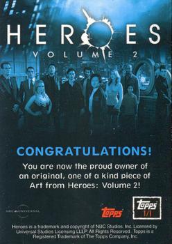 2008 Topps Heroes Volume 2 - Sketch Artists #NNO Noah Albrecht Back