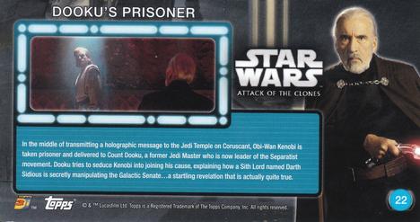 2016 Topps 3Di Star Wars: Attack of the Clones #22 Dooku's Prisoner Back