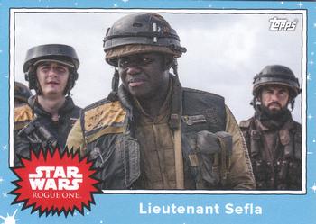 2016 Topps Star Wars Mission Briefing Monday #MBM-17 Lieutenant Sefla Front