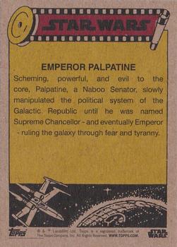 2017 Topps On Demand Star Wars #8 Emperor Palpatine Back