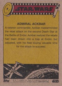 2017 Topps On Demand Star Wars #16 Admiral Ackbar Back