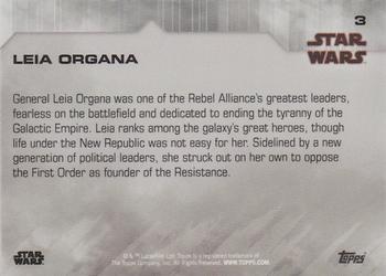 2018 Topps On Demand Star Wars: The Last Jedi #3 Leia Organa Back