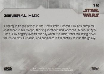 2018 Topps On Demand Star Wars: The Last Jedi #12 General Hux Back