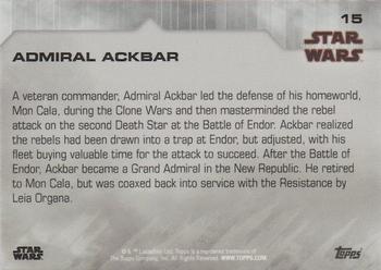 2018 Topps On Demand Star Wars: The Last Jedi #15 Admiral Ackbar Back