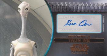 2016 Topps 3Di Star Wars: Attack of the Clones - Autographs Bronze #NNO Rena Owen Front