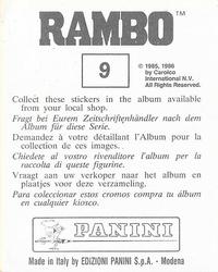 1986 Panini Rambo Stickers #9 Sticker 9 Back